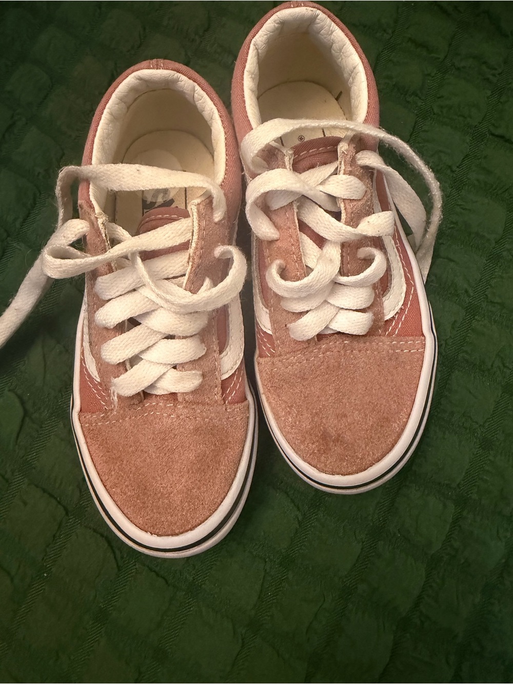 Vans Kids Old Skool Suede Sneakers - Dusty Rose & White